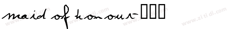 Maid of Honour字体转换
